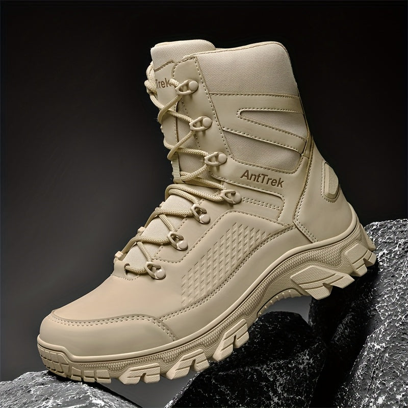 Men's Boots - Non-Slip Sole for Outdoor & – Black / Khaki – Black option – view 3