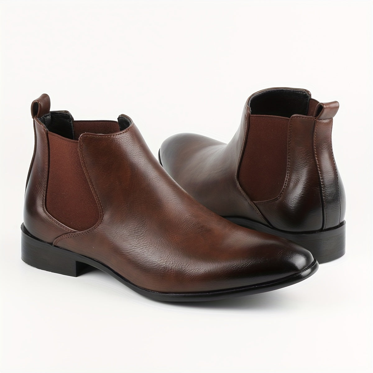 Men's Boots - Slip-On Ease – Tawny / Dark Brown – view 5