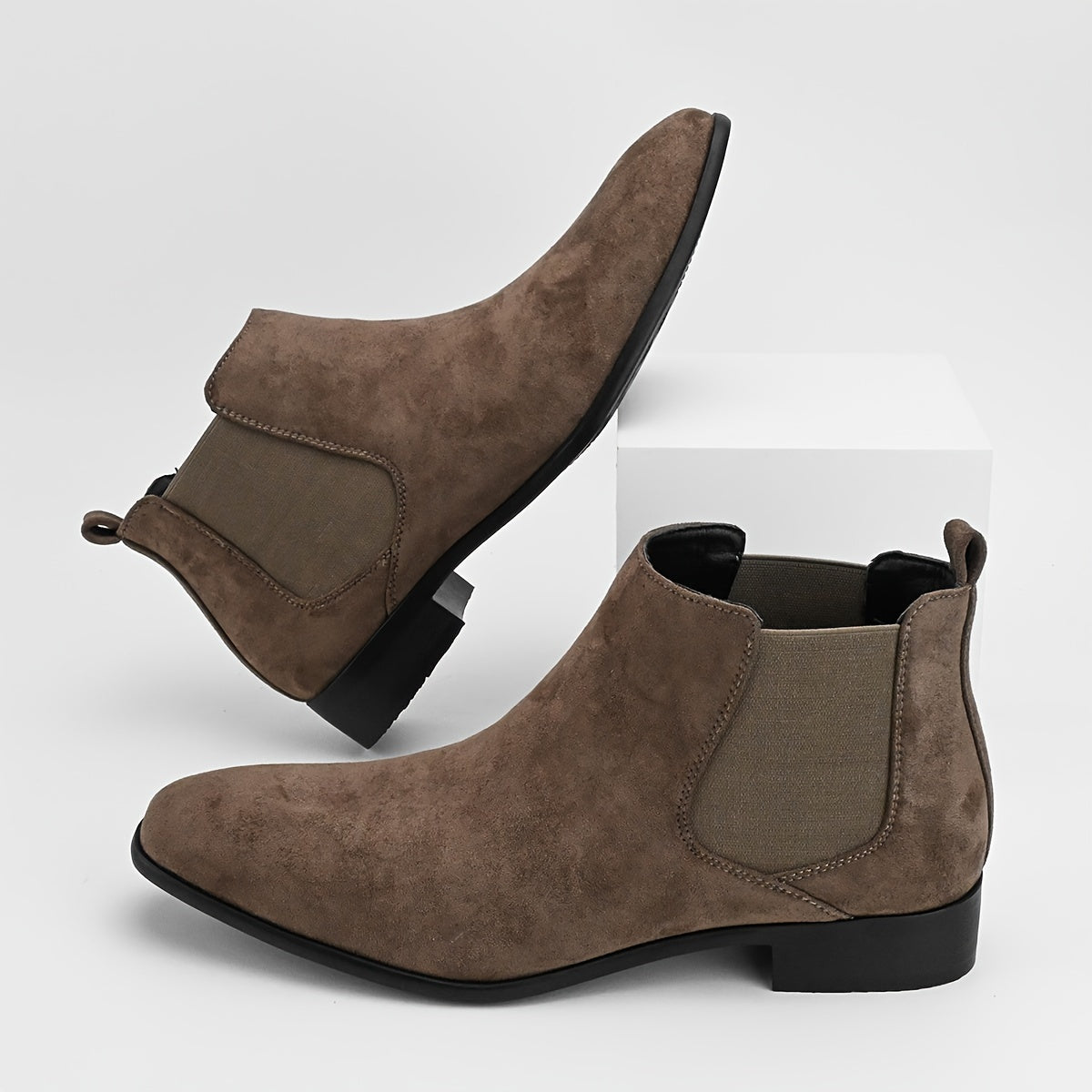 Men's Boots - Slip-On Ease – Tawny / Dark Brown – view 7