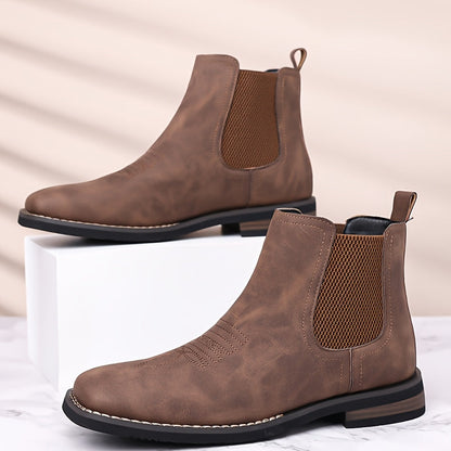 Men's Boots - Slip-On for Outdoor & – Black / Brown – view 4