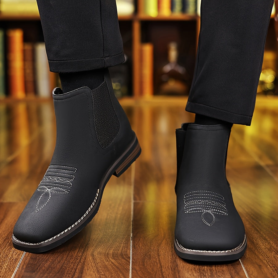 Men's Boots - Slip-On for Outdoor & – Black / Brown – view 5