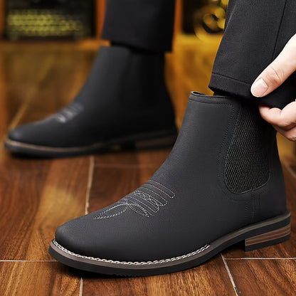Men's Boots - Slip-On for Outdoor & – Black / Brown – view 7