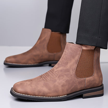 Men's Boots - Slip-On for Outdoor & – Black / Brown – view 8