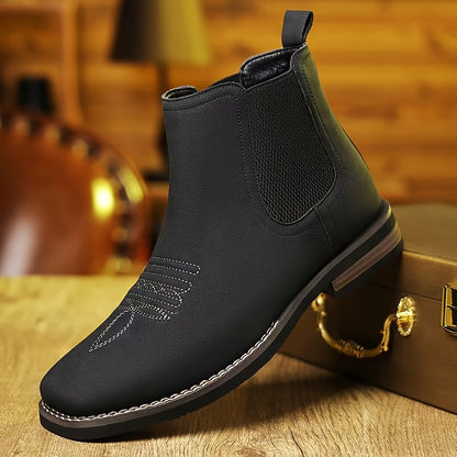 Men's Boots - Slip-On for Outdoor & – Black / Brown – Black option – main product image