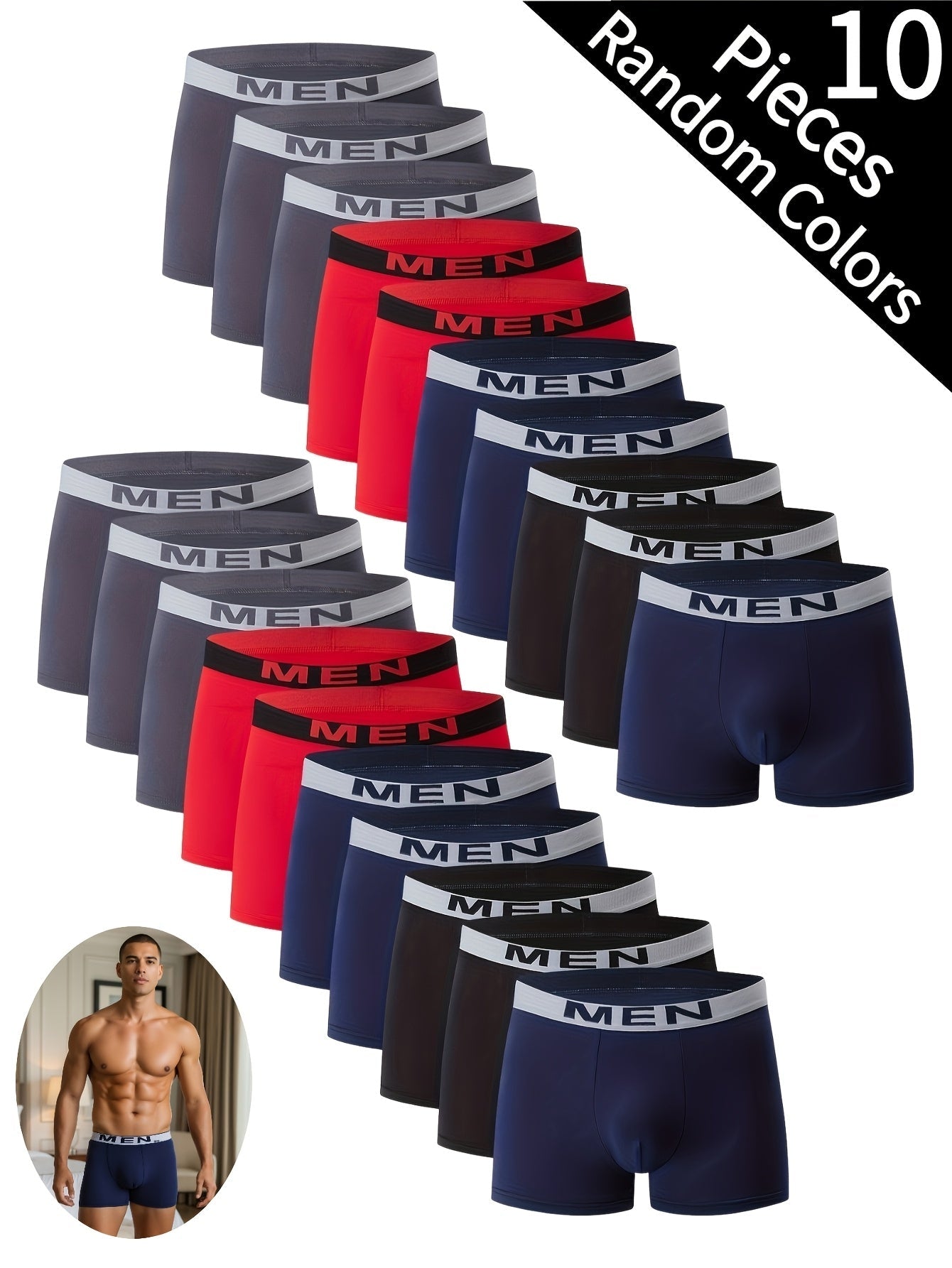 Men's Boxer Briefs - Breathable 10 Pack – view 6