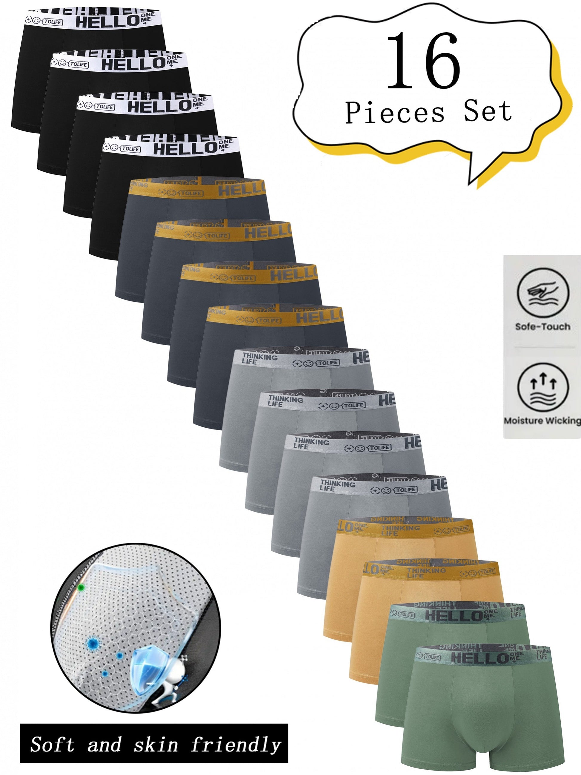 Men's Boxer Briefs - Breathable 16 Pack – view 10