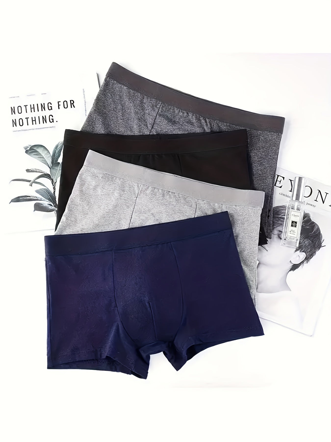 Men's Boxer Briefs - Breathable 4 Pack – 4pcs Cotton Stretch – view 3