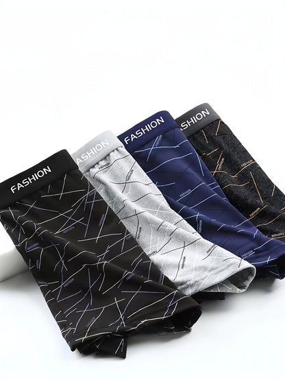 Men's Boxer Briefs - Breathable 4 Pack – 4pcs-Line – view 4