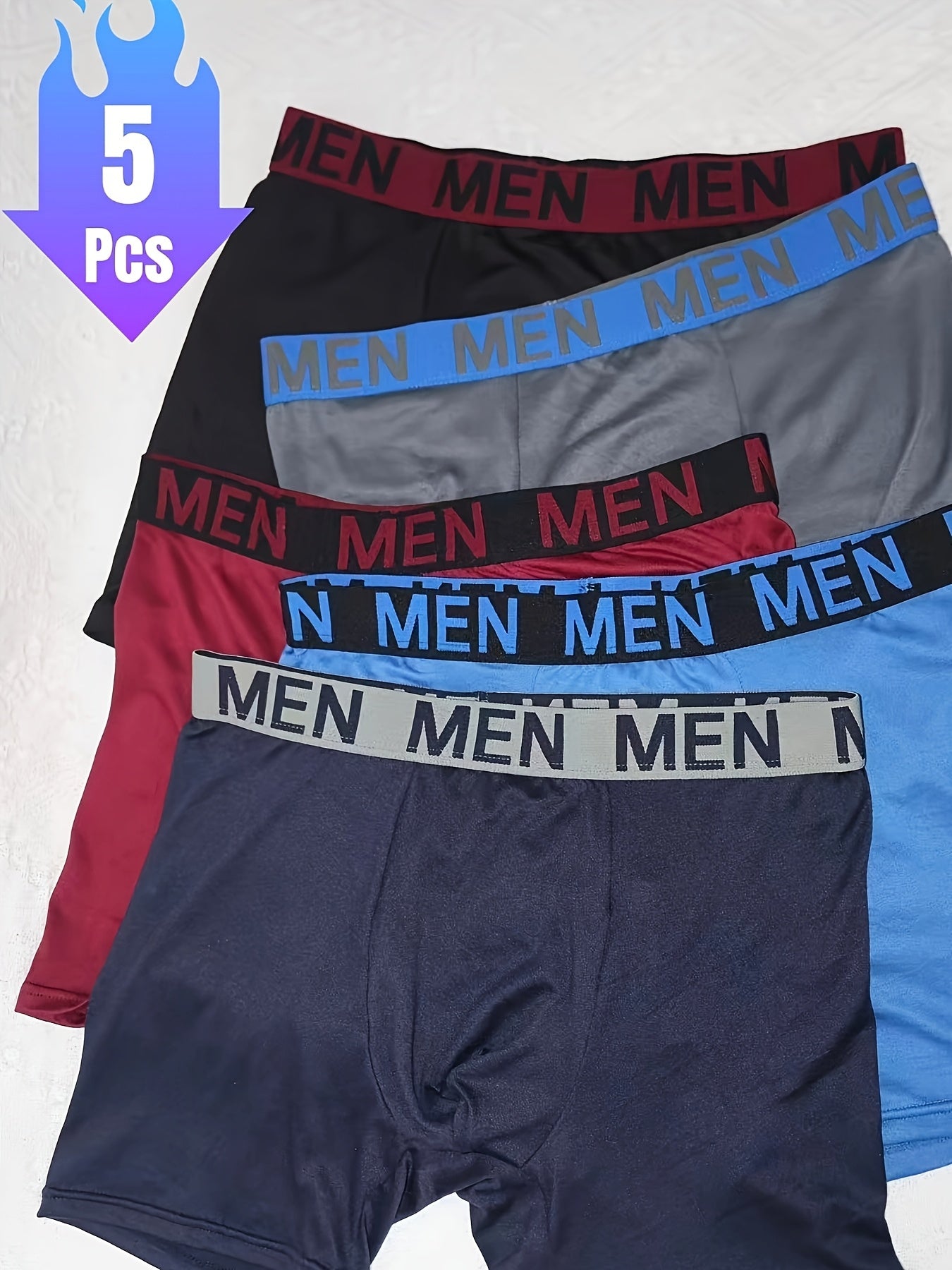 Men's Boxer Briefs - Breathable 5 Pack – 5Pcs – main product image