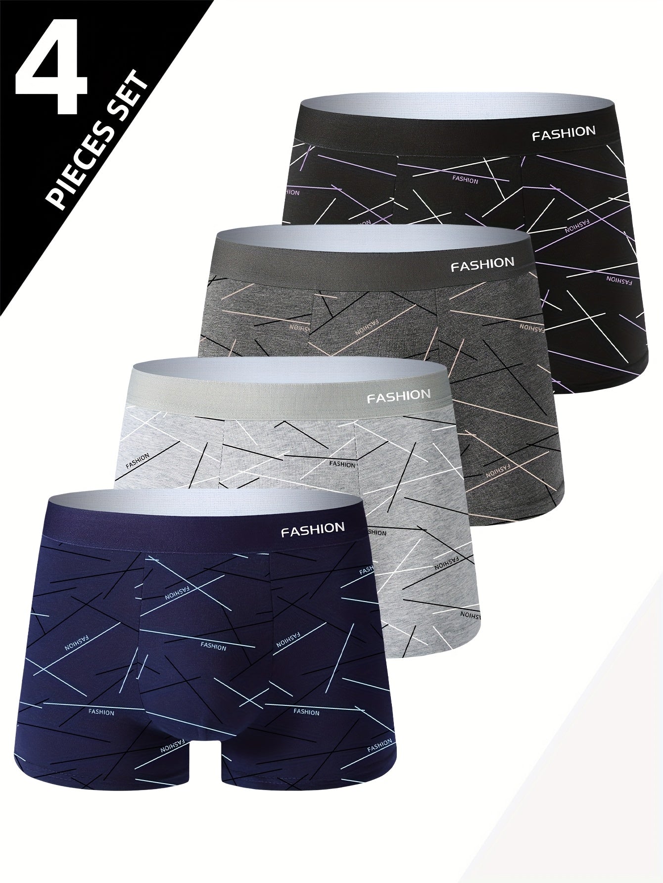 Men’s Boxer Briefs - Breathable Daily Comfort – 4 Pack-XT Model – view 5