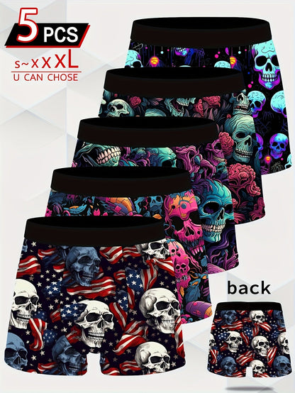 Men's Boxer Briefs – Men's Mixed colors Polyester Printed Shorts – Quick-Dry – main product image