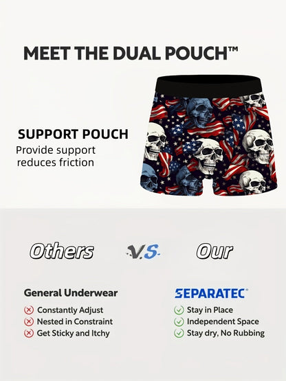 Men's Boxer Briefs – Men's Mixed colors Polyester Printed Shorts – Quick-Dry – view 5