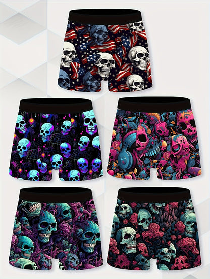 Men's Boxer Briefs – Men's Mixed colors Polyester Printed Shorts – Quick-Dry – view 8