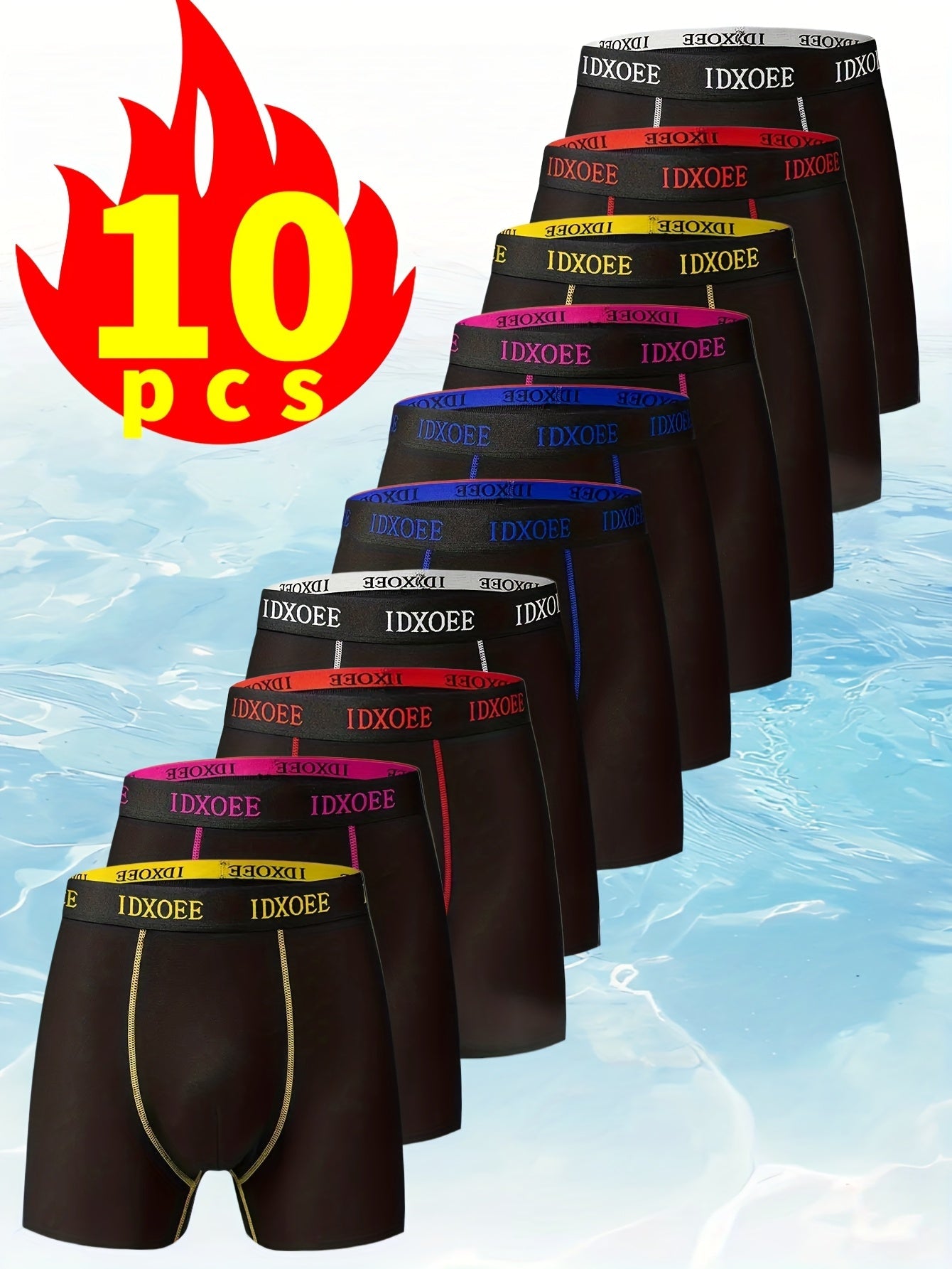Men's Boxer Briefs - Moisture Wicking 10 Pack – Sizes S–XXXL – main product image