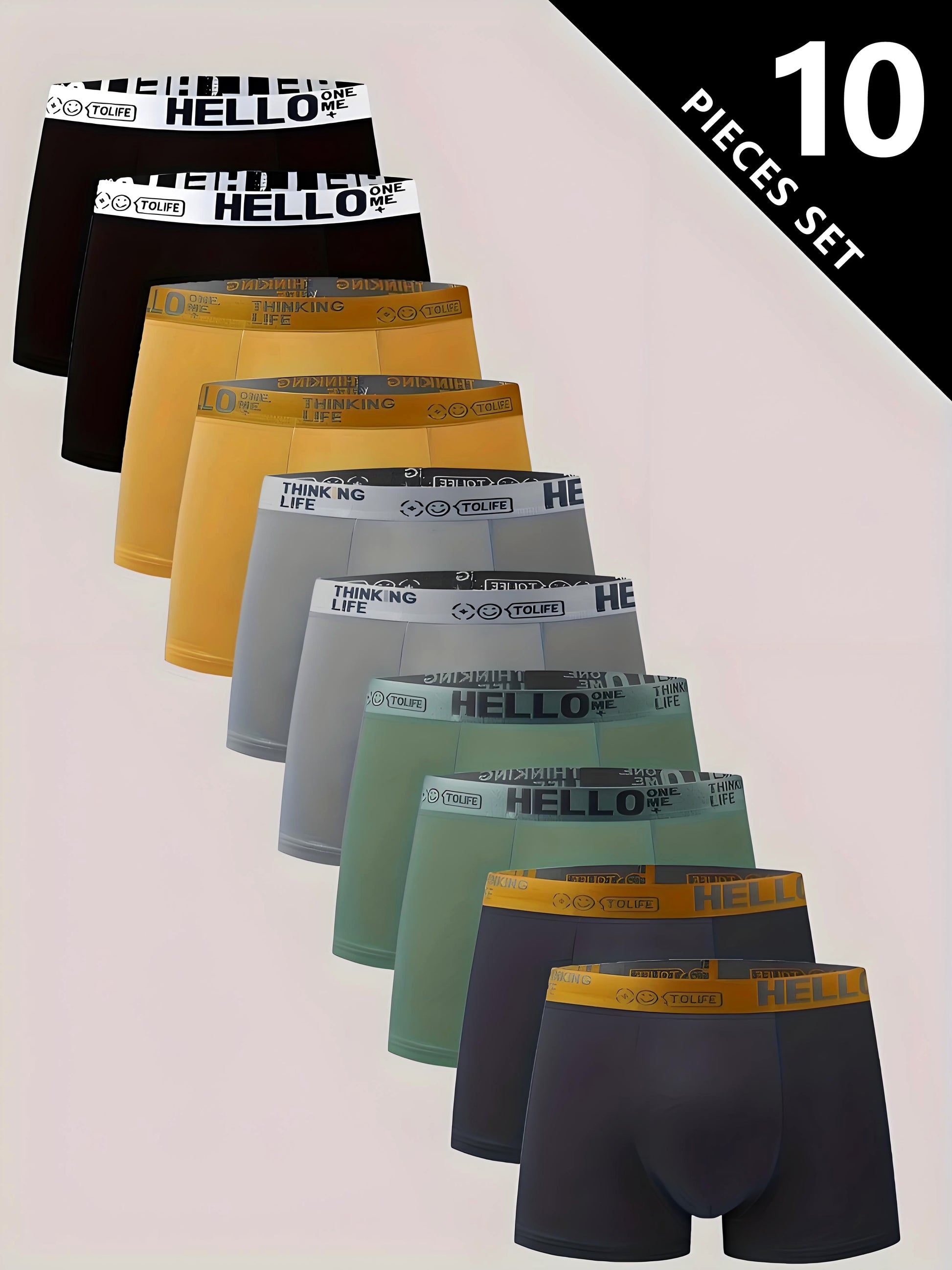Men's Boxer Briefs - Moisture Wicking 10 Pack Soft – view 9