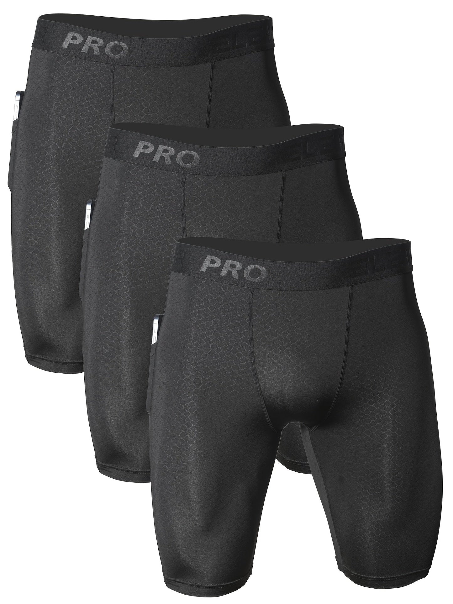 Men's Boxer Briefs - Moisture Wicking 3 Pack – Black – view 5