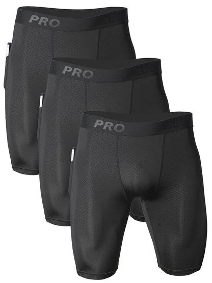 Men's Boxer Briefs - Moisture Wicking 3 Pack – Black – Black option – main product image