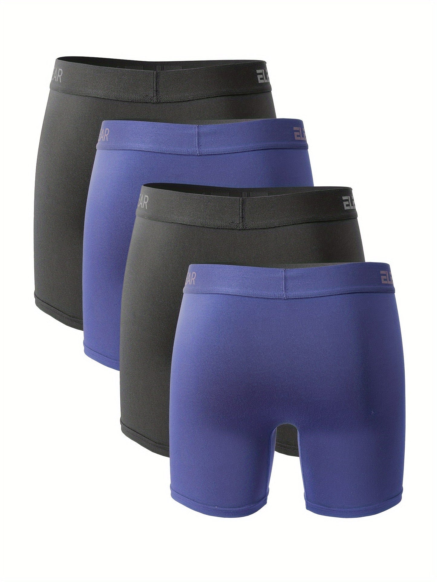Men's Boxer Briefs - Moisture Wicking 4 Pack – 2 Black 2 Blue – view 4