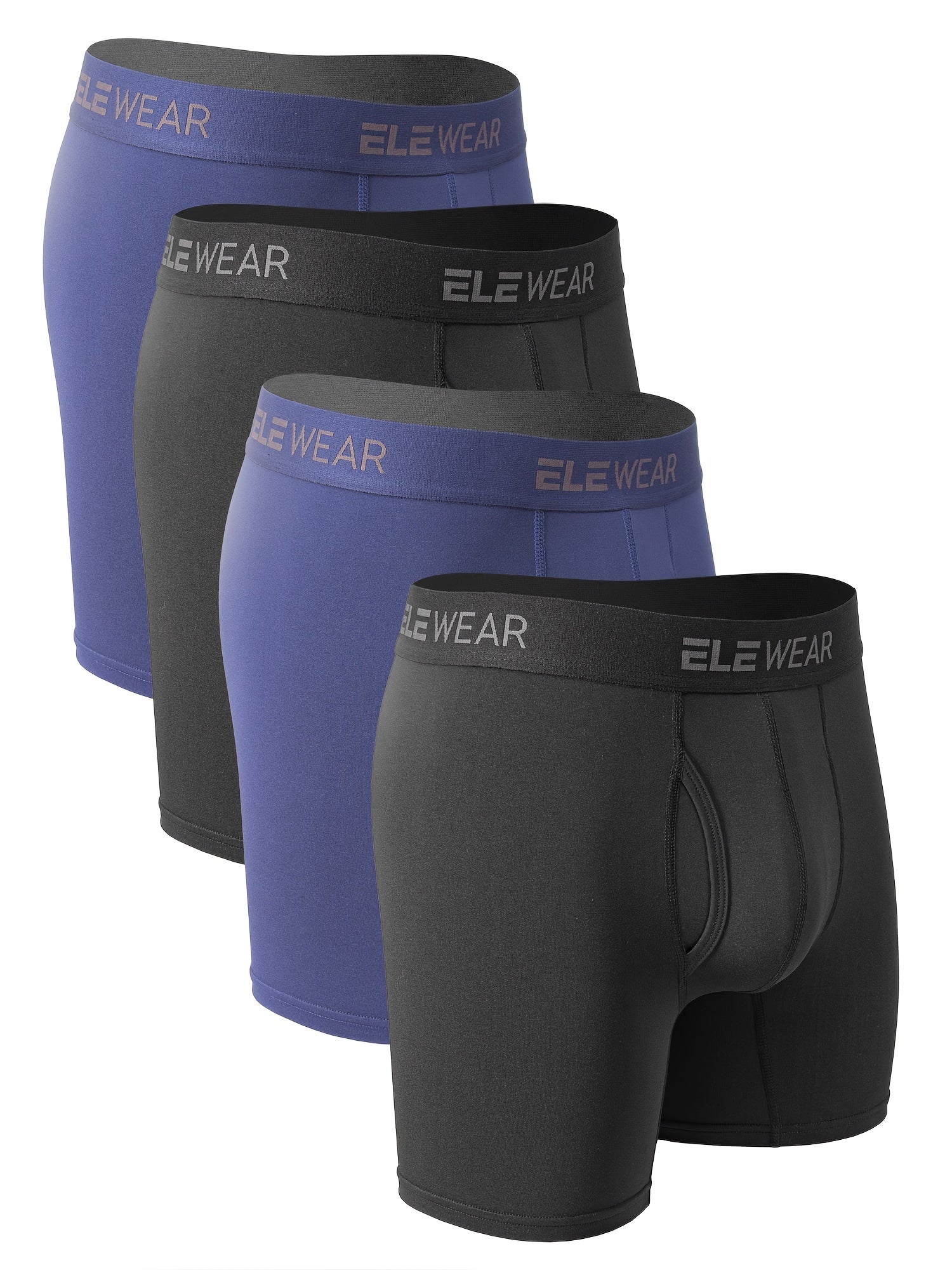 Men's Boxer Briefs - Moisture Wicking 4 Pack – 2 Black 2 Blue – view 8