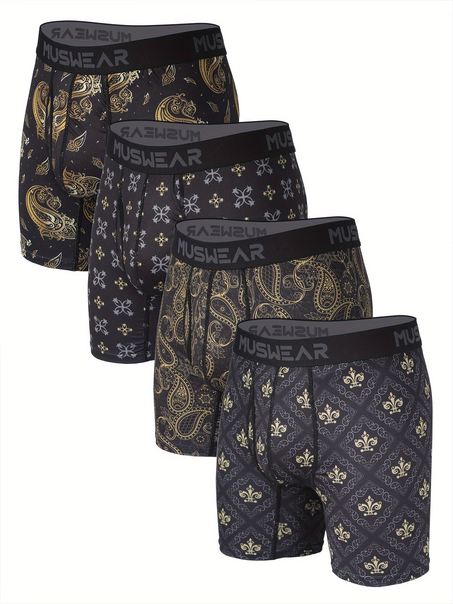 Men's Boxer Briefs - Moisture Wicking 4 Pack – 4pcs – view 3