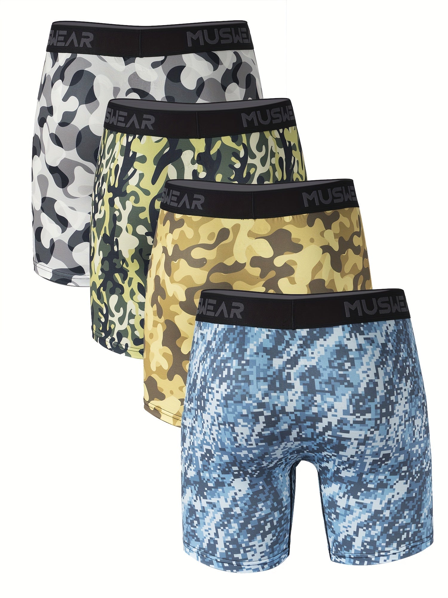 Men's Boxer Briefs - Moisture Wicking 4 Pack – MUS07 – view 3