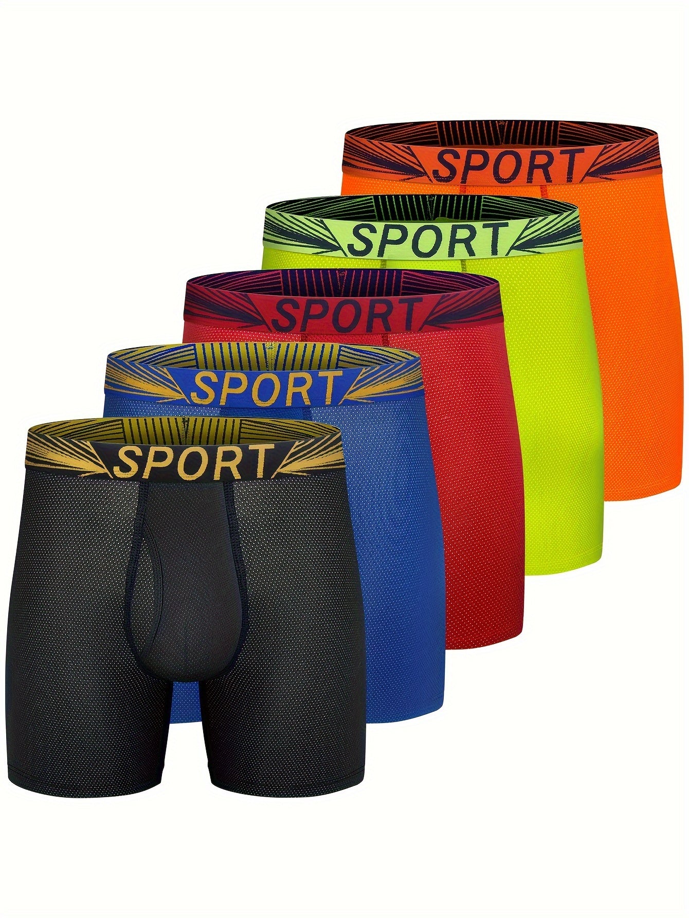Men's Boxer Briefs - Moisture Wicking 5 Pack – Sizes S–XXL – main product image