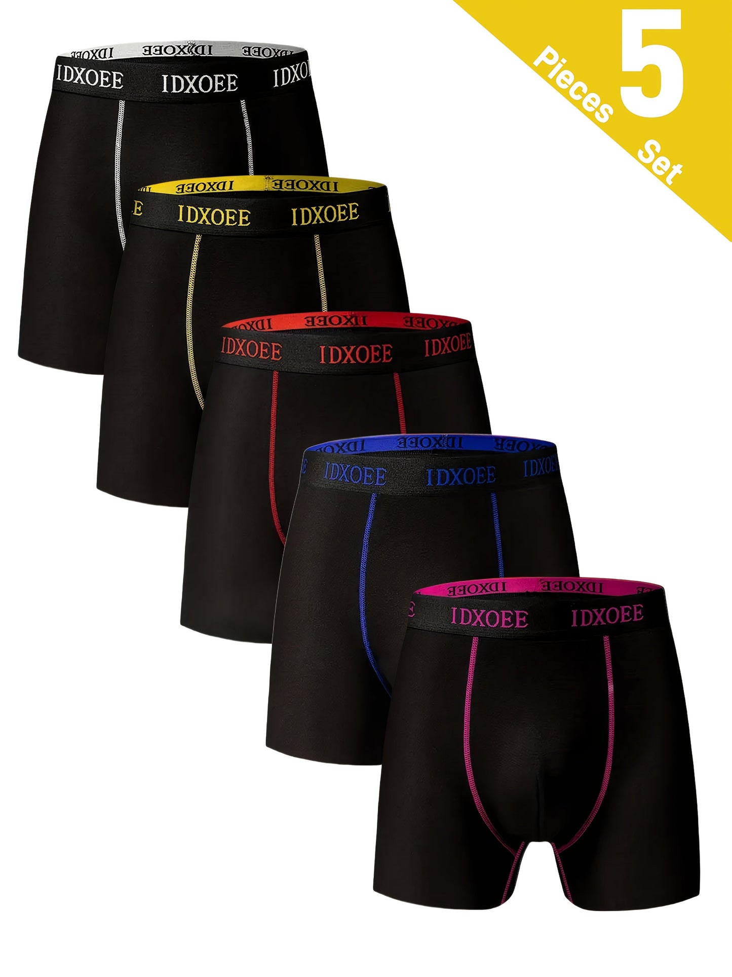 Men's Boxer Briefs - Moisture Wicking 5 Pack – Sizes S–XXXL – main product image