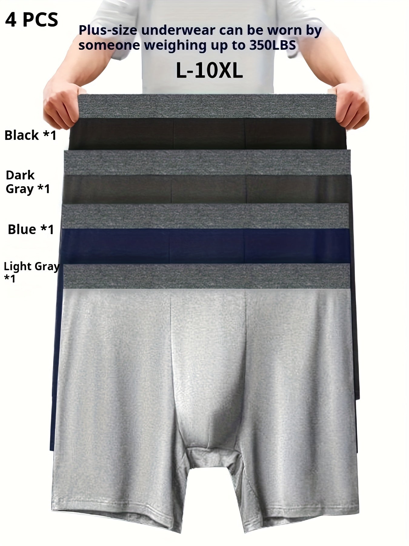 Men's Boxer Briefs - Moisture Wicking – Sizes 1XL–2XL – main product image