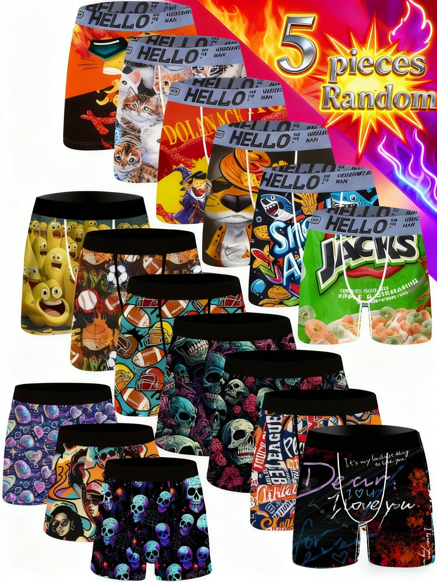 Men's Boxer Briefs - Printed 5 – Graphic Design 72517 – main product image
