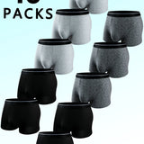 10pcs Men's Plain Flat Corner Underpants