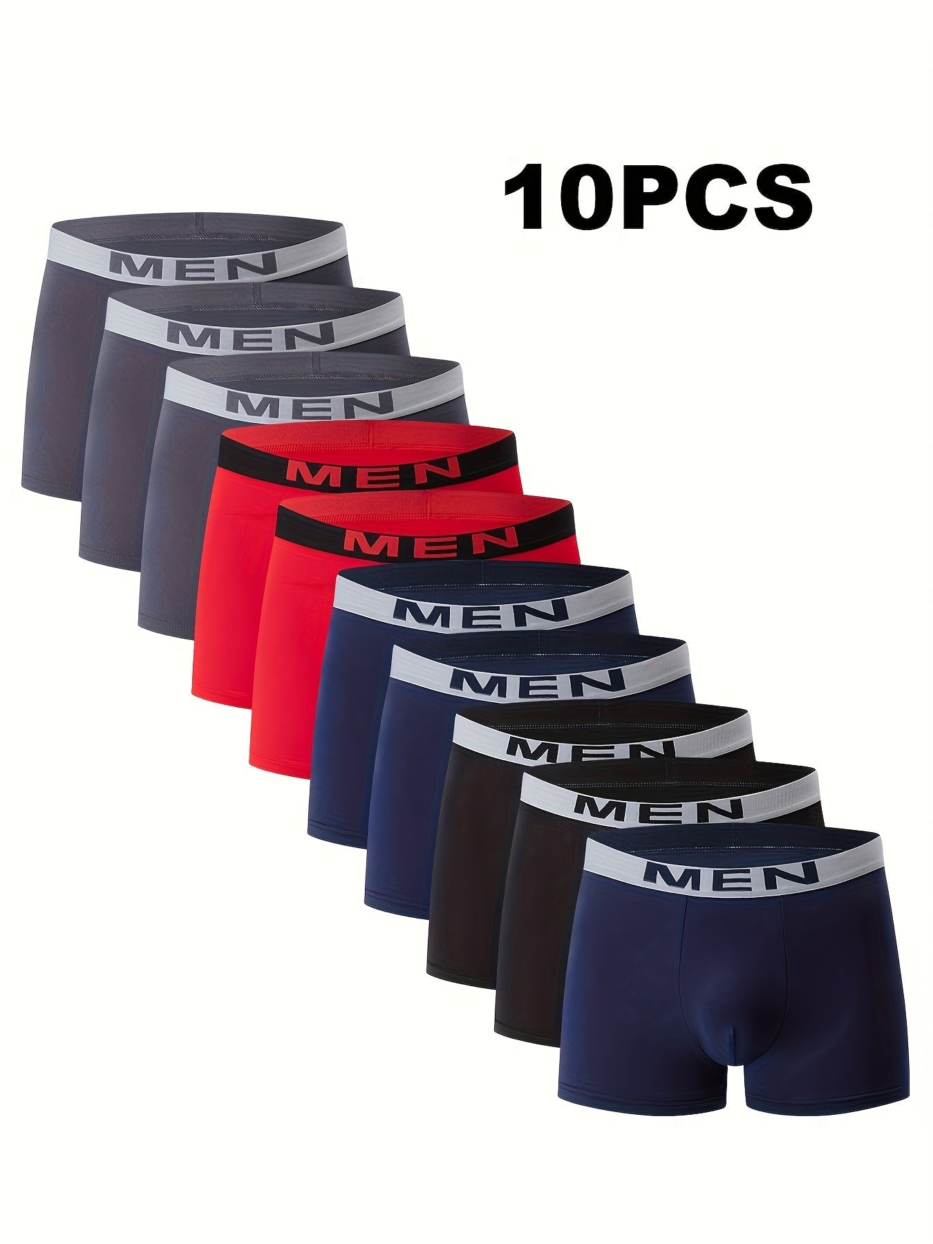 Men's Boxer Shorts - Breathable 10 Pack – Mixed colors Polyester – view 7