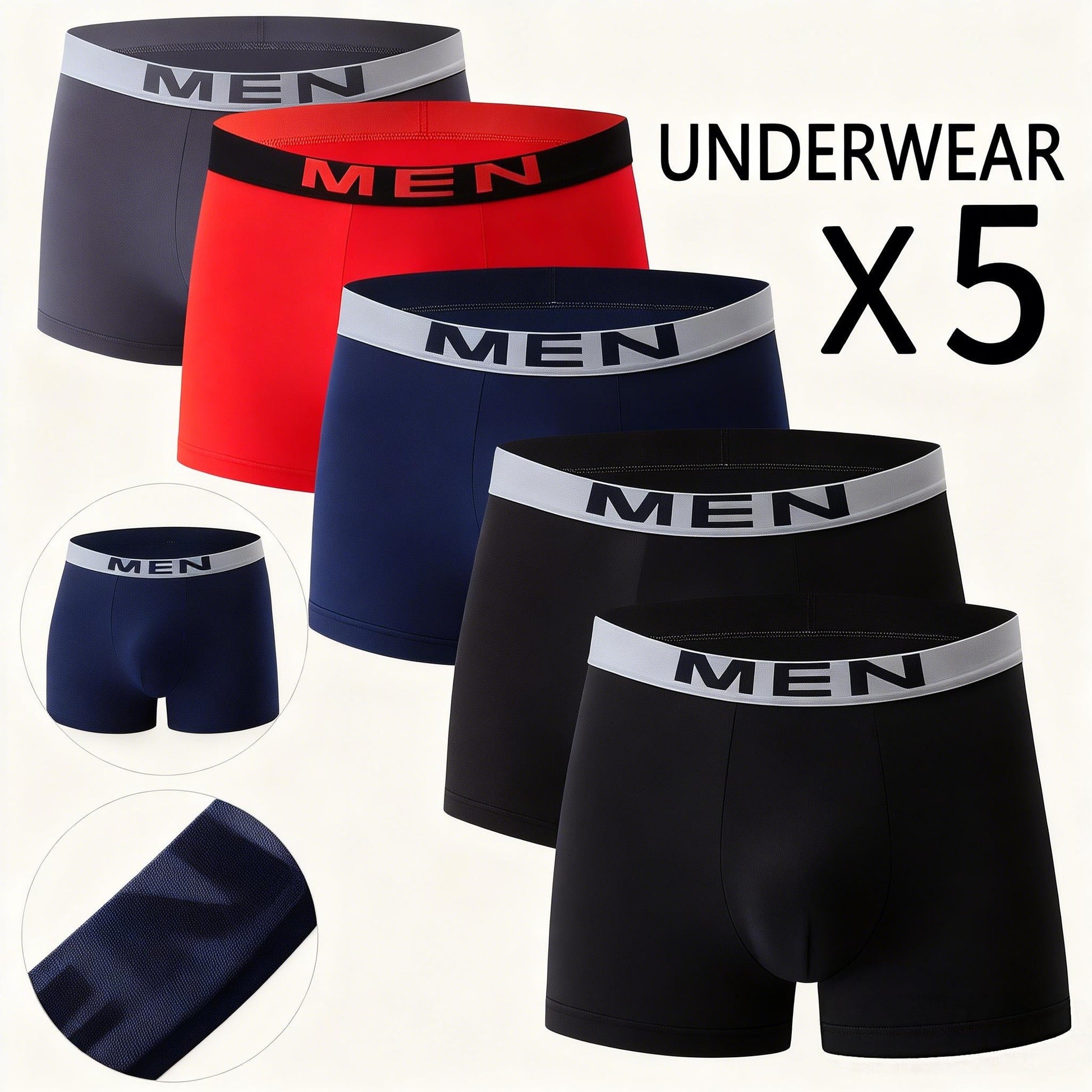 Men's Boxer Shorts - Breathable 5 Pack – view 7