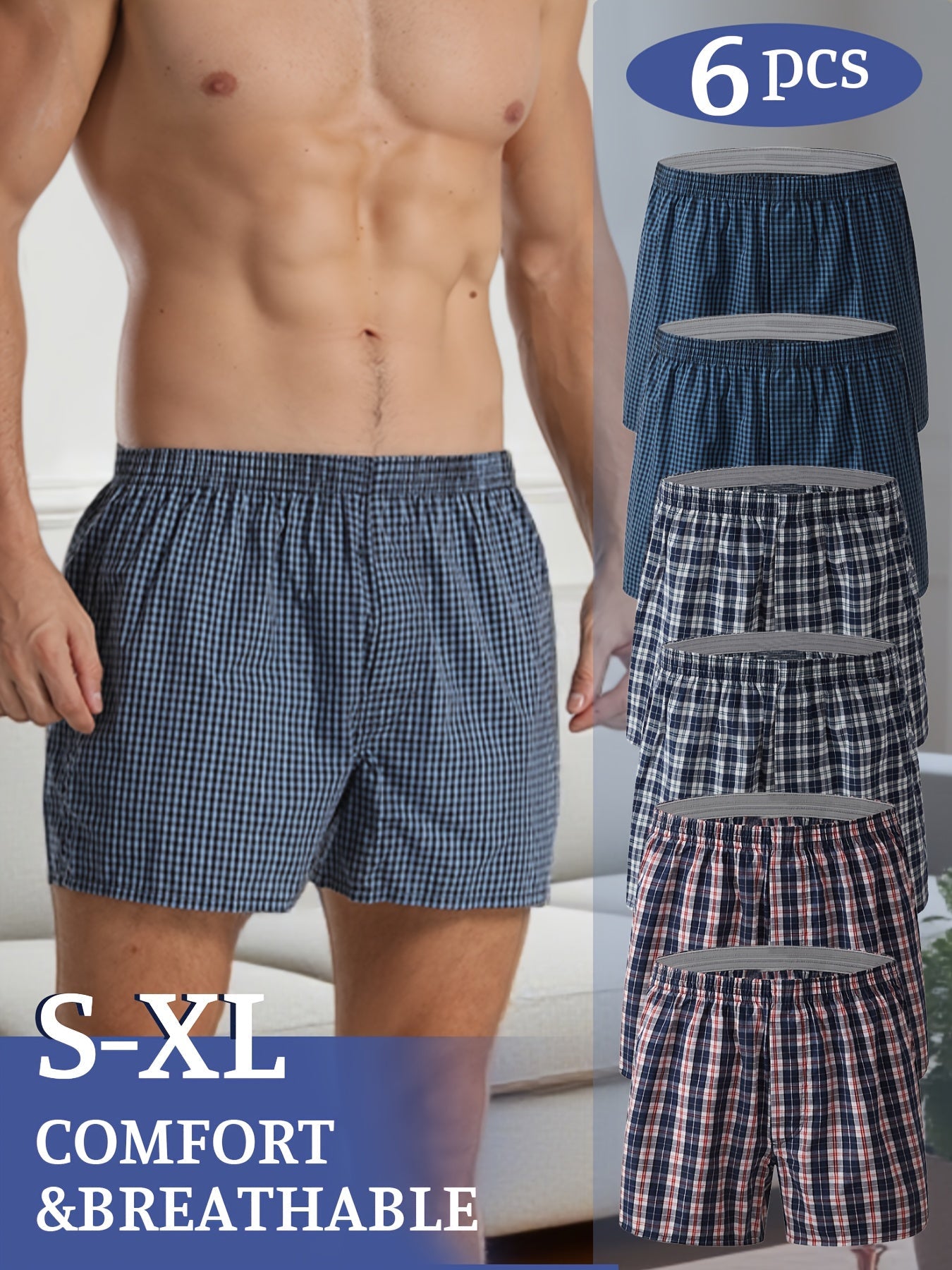 Men's Boxer Shorts - Stretch – Sizes S–L – view 4