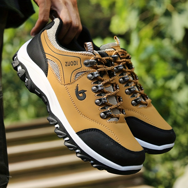 Men's Breathable Lace-Up Sneakers - PU Upper and EVA Insole – main product image