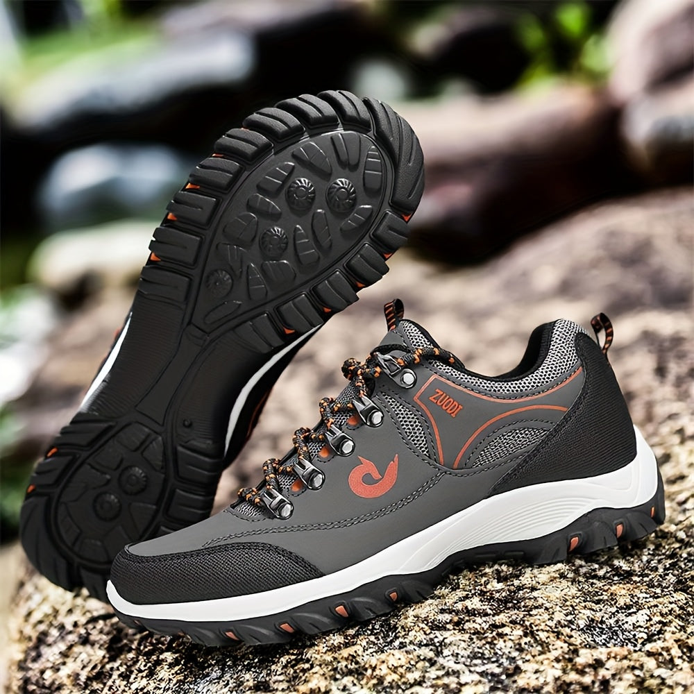 Men's Breathable Lace-Up Sneakers - PU Upper and EVA Insole – Black option – view 4