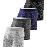 4-piece Set - Striped Athletic Pants