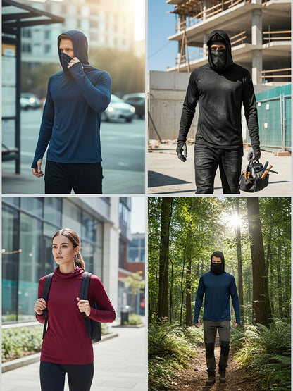 Men's Built-In Mask Hoodies - 3-Pack Quick-Dry Layers – view 8