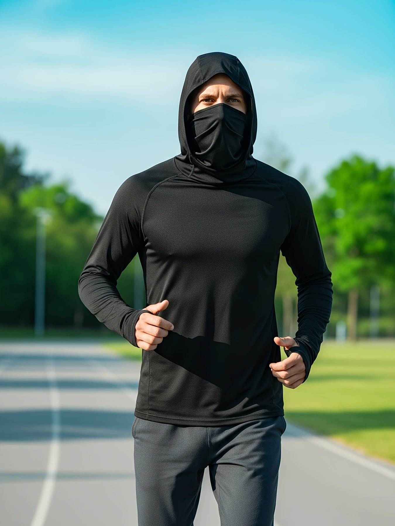 Men's Built-In Mask Hoodies - 6-Pack Breathable Layers – view 6