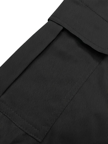 Men's Cargo Pants - Drawstring Waist With Pockets – Slim Fit – view 3