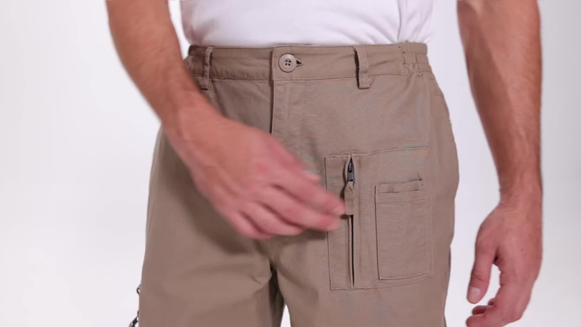 Men's Cargo Pants - Elastic Waist With Pockets – Sizes 30–40 detail view
