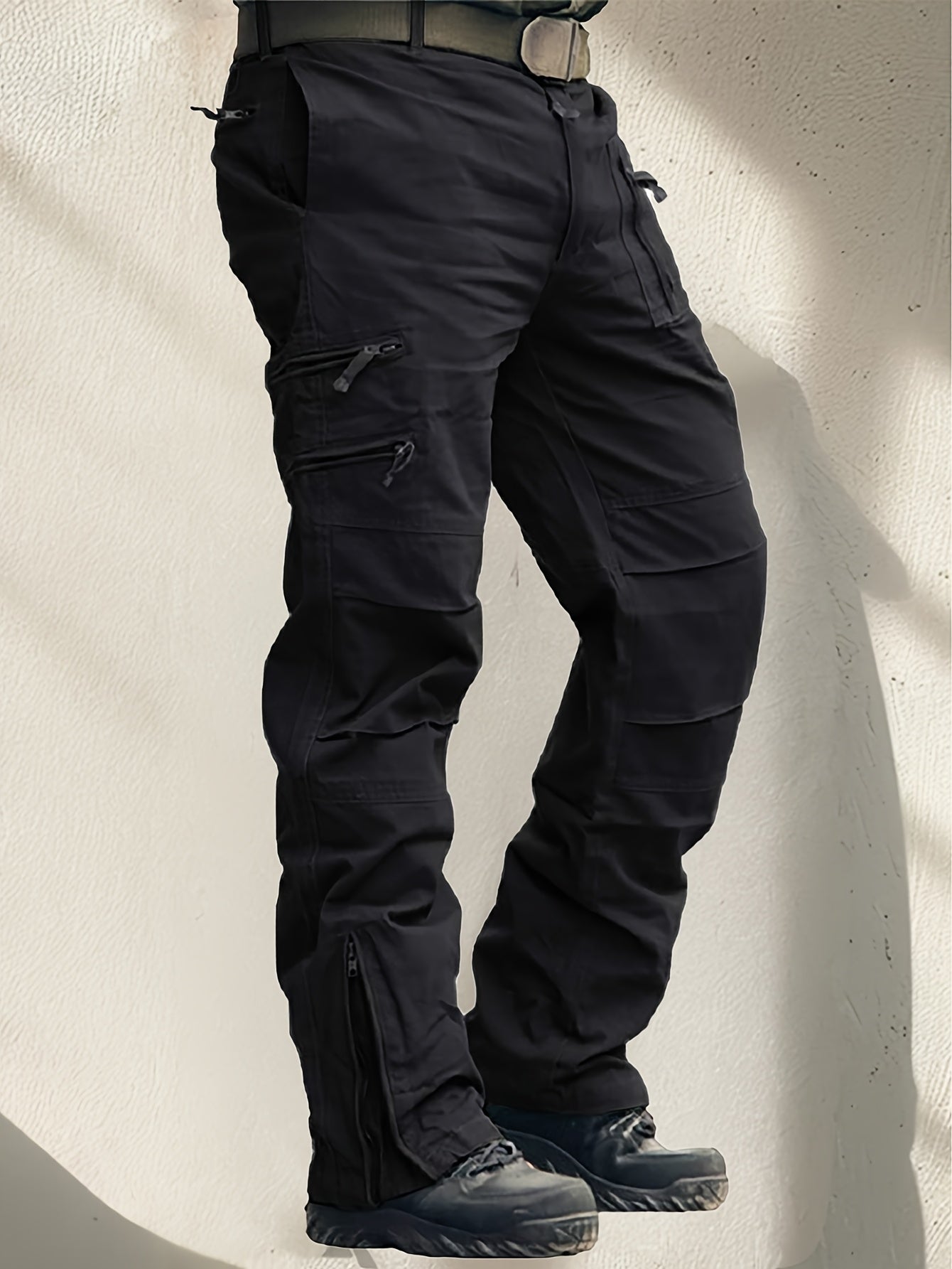 Men's Cargo Pants - Elastic Waist With Pockets – Sizes 30–40 – Khaki option – main product image