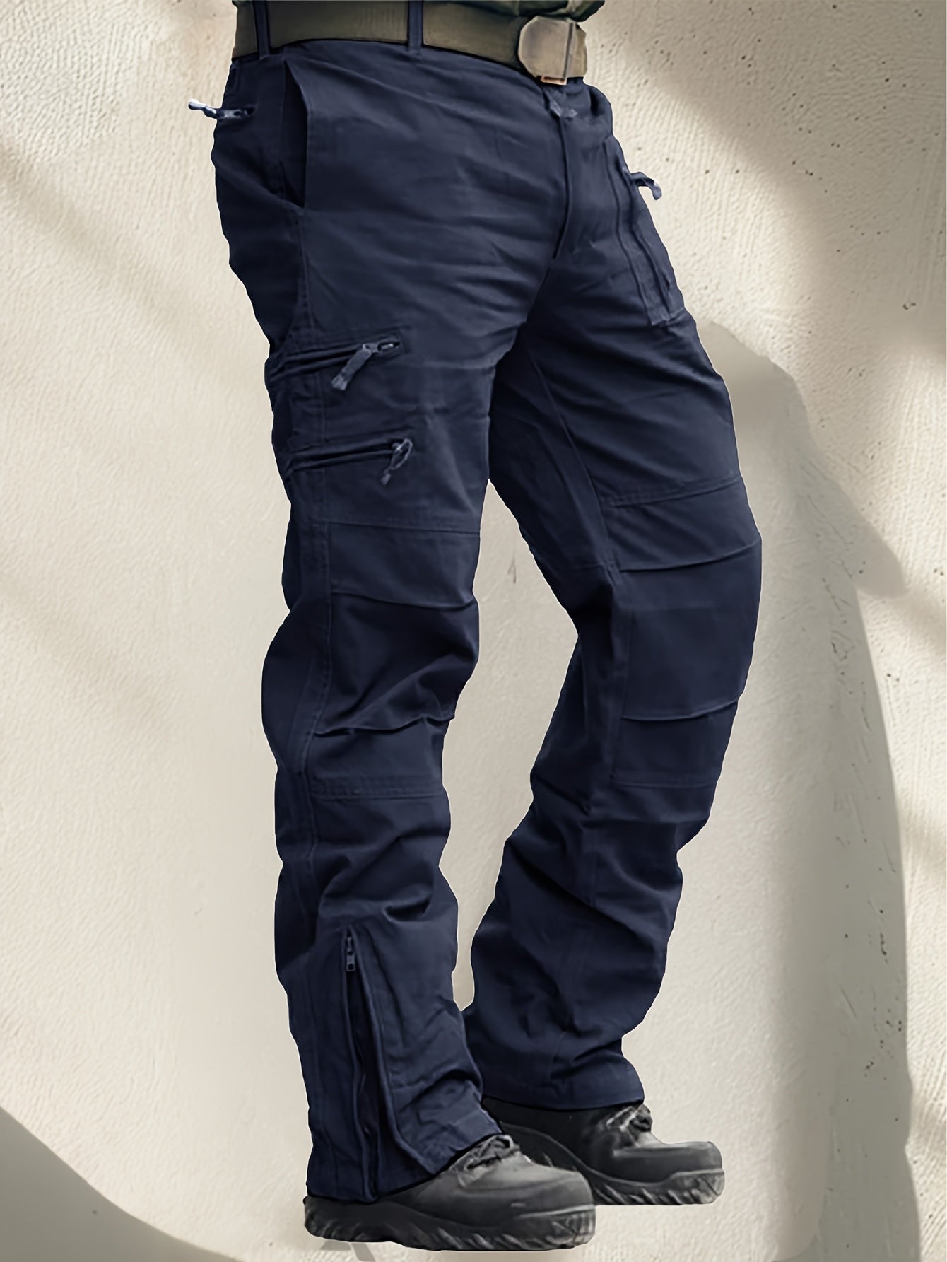 Men's Cargo Pants - Elastic Waist With Pockets – Sizes 30–40 – Khaki option – view 2