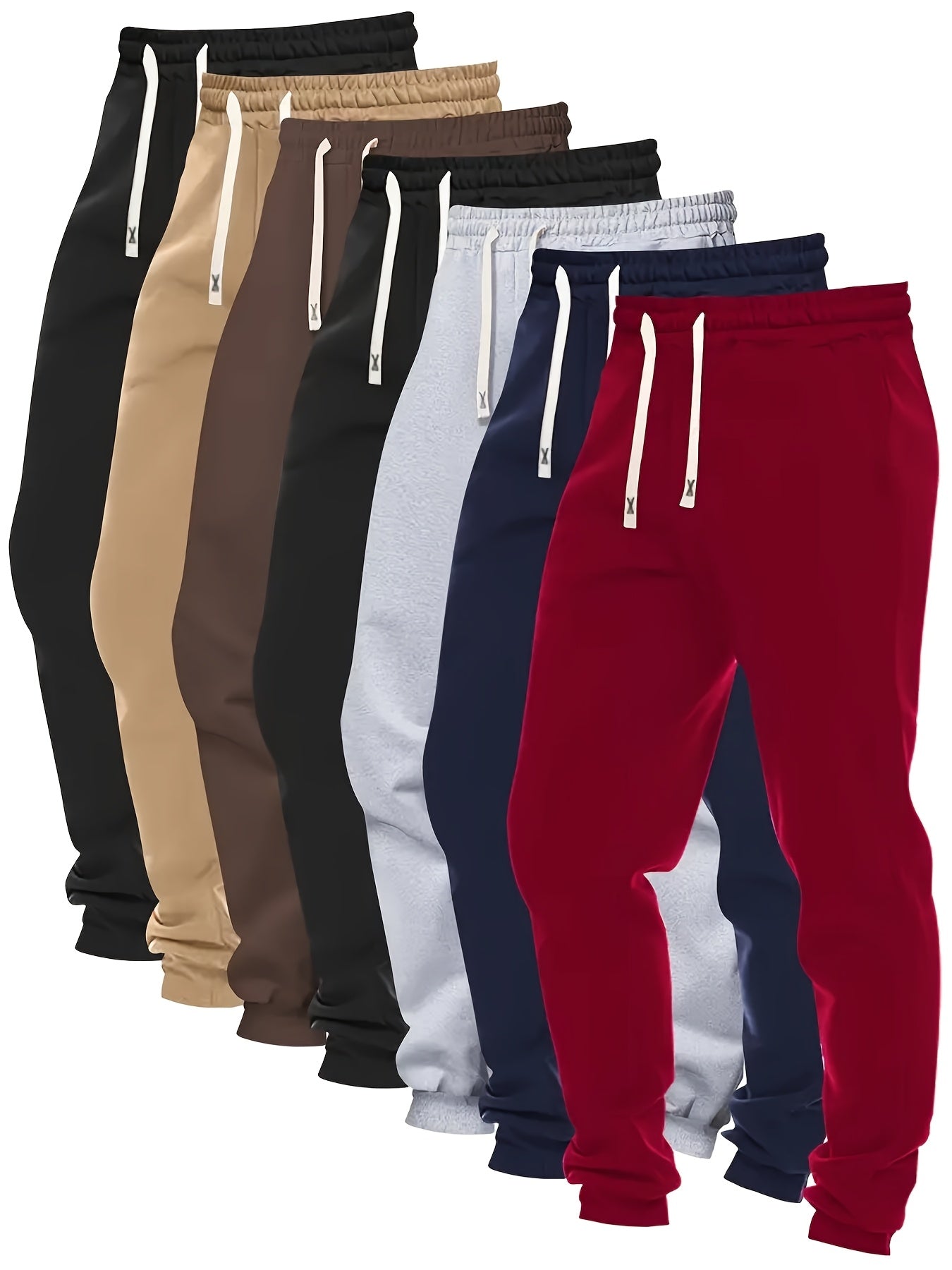 Men's Cargo Pants - Elastic Waist With Pockets – Wide Leg – view 17