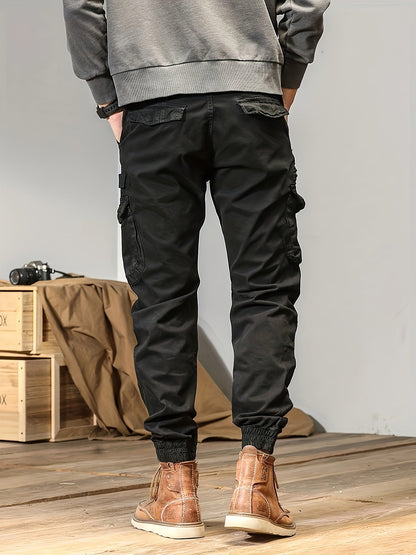 Men's Cargo Pants - Multi Pocket – Black – view 10