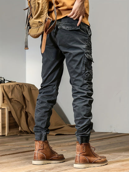 Men's Cargo Pants - Multi Pocket – Black – view 12