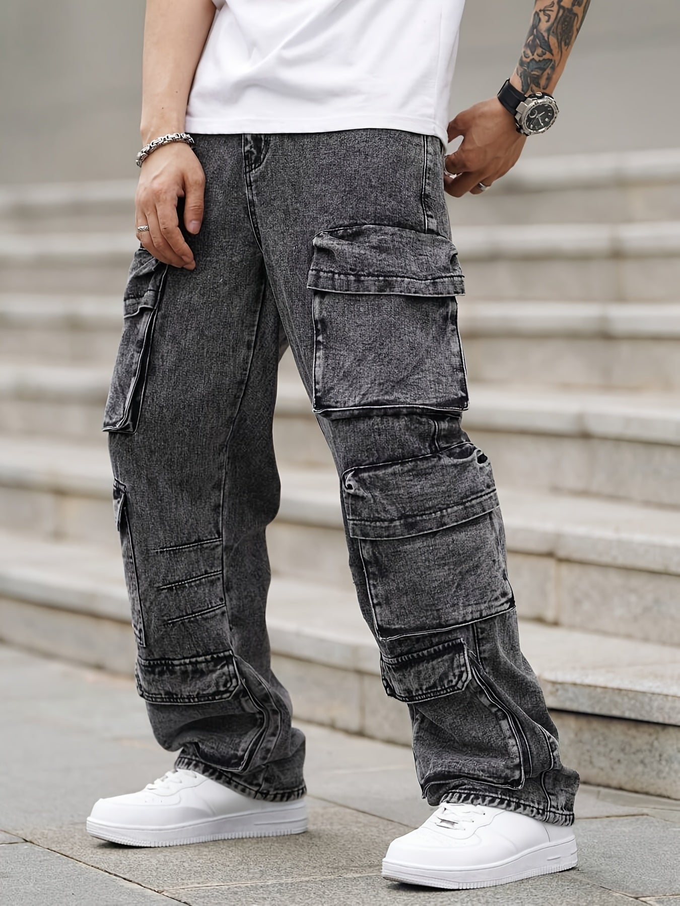 Men's Cargo Pants - Multi Pocket – Sizes XS–XXXL – view 9