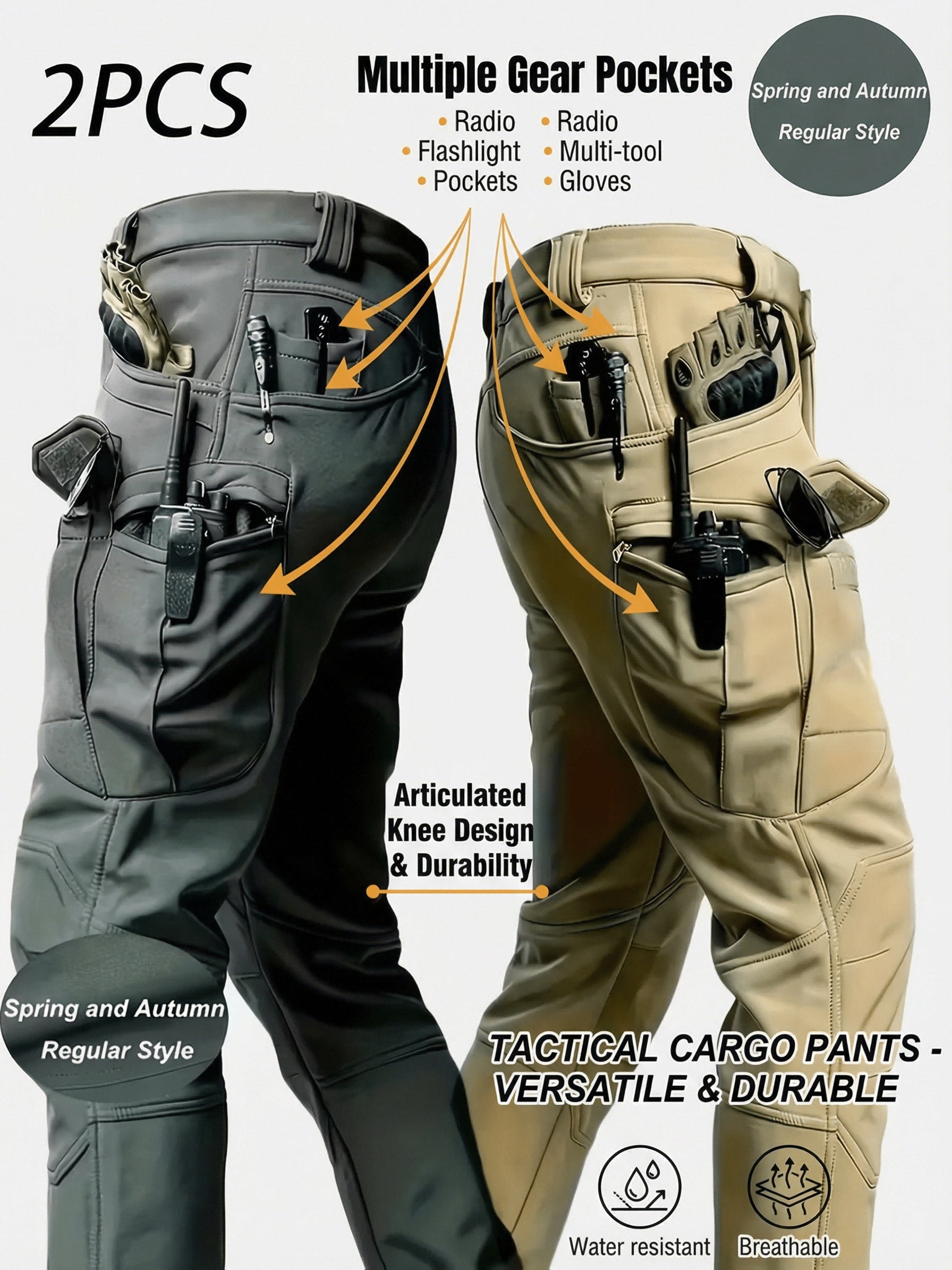 Men's Cargo Pants - Multi Pocket Workwear – Sizes M–XXXL detail view