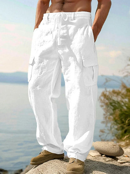 Men's Cargo Pants - Multi Pocket Workwear Style – Black option – main product image