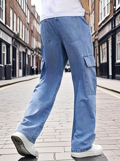 Men's Cargo Pants - Pocket Detail Wide Leg – view 3