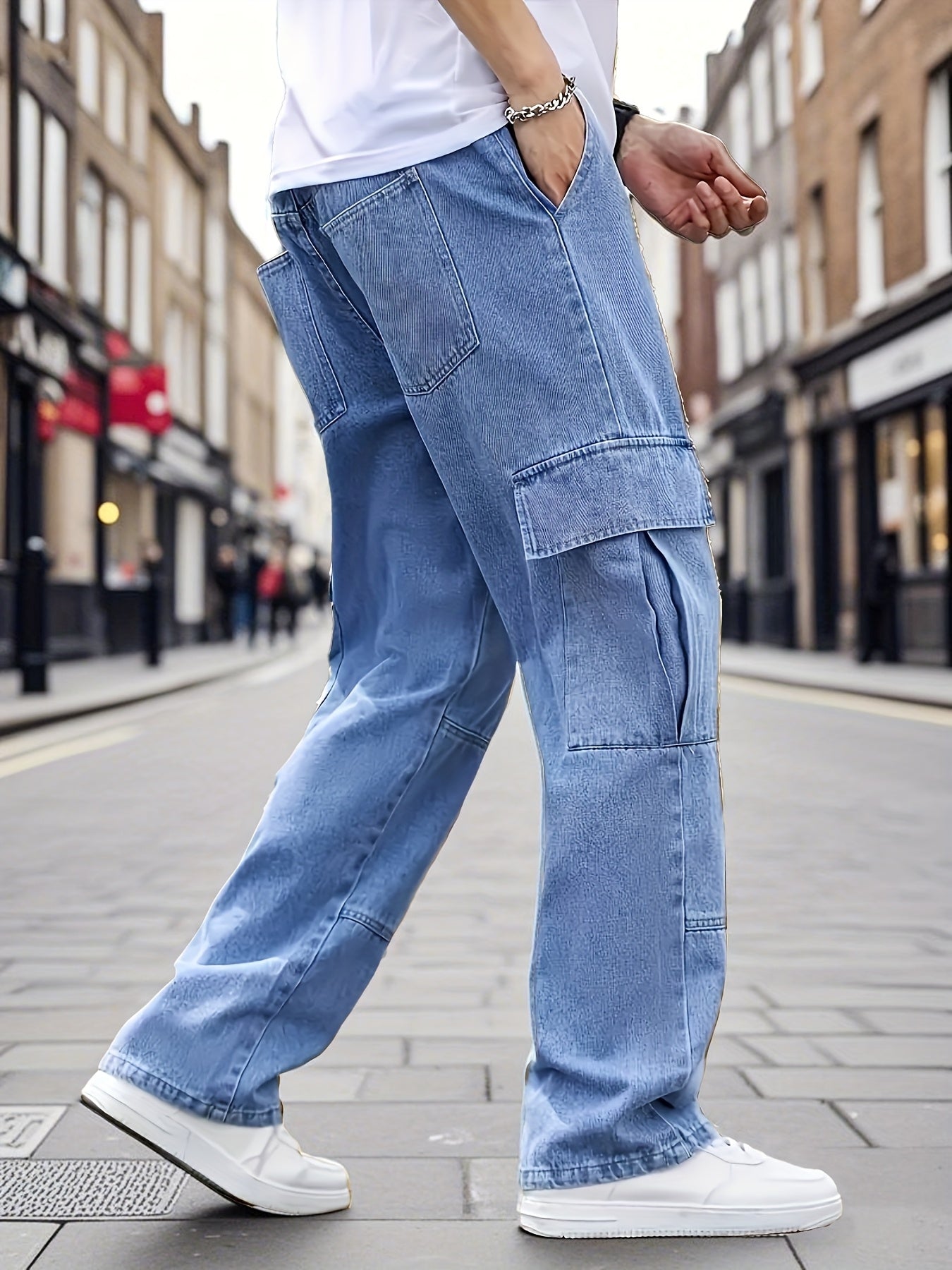Men's Cargo Pants - Pocket Detail Wide Leg – view 5